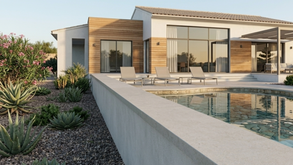 Cubremuros 120x16x4x4 cm Blanco Portsand Gres Porcelánico en forma "U" - Imagen 2